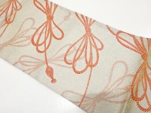 アンティーク　組紐模様織り出し袋帯（着用可）